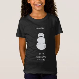 Camiseta infantil com boneco de neve