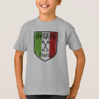 Camiseta Infantil com Brasão Medieval Vintage da I