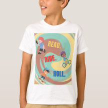 Camiseta infantil com design colorido.