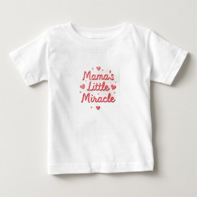 Camiseta infantil com design de texto O Pequeno Mi (Frente)