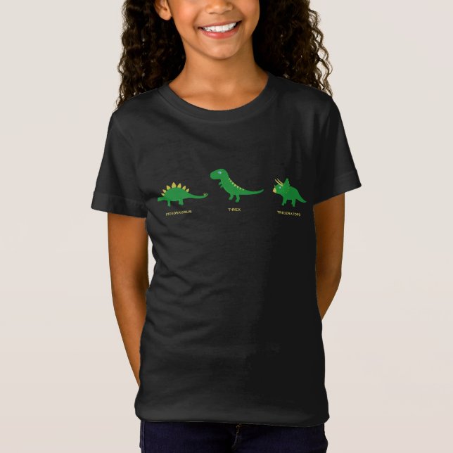 Camiseta infantil com dinossauros (Frente)