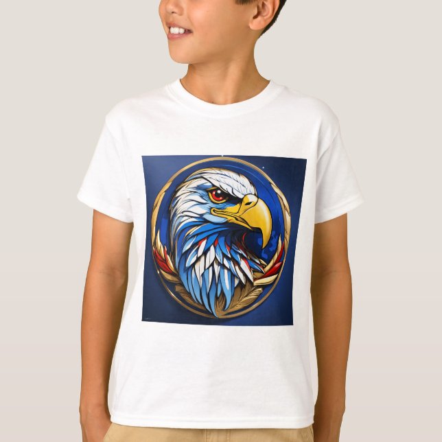 Camiseta Infantil com Gráfico Majestoso de Cabeça  (Frente)