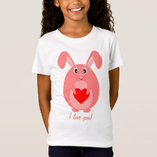 Camiseta infantil com impressão de um coelho fofo