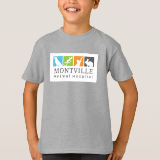 Camiseta infantil com logotipo grande