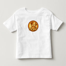 Camiseta Infantil com Remendo Retro de Cachorrinho