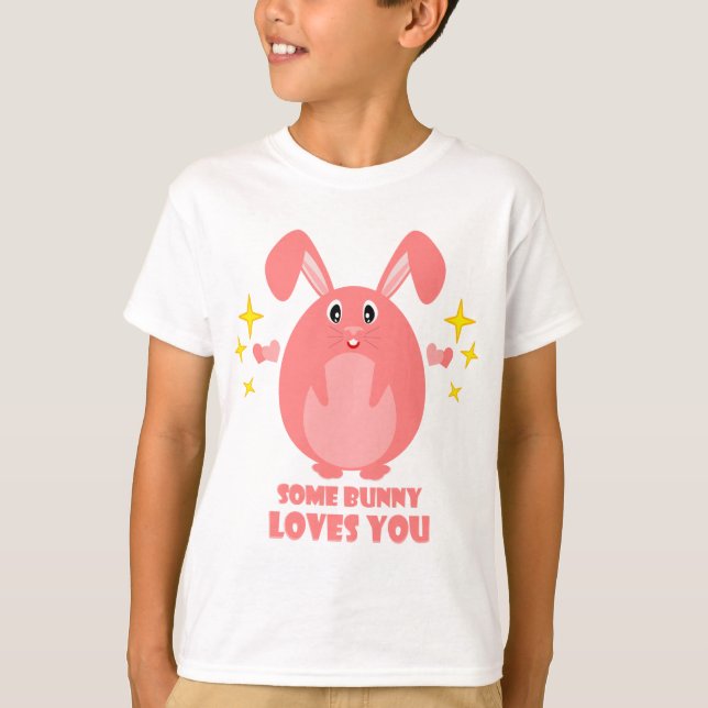 Camiseta infantil com um coelho fofo (Frente)