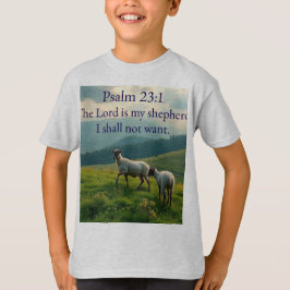 Camiseta Infantil com Versículo Bíblico Salmo 23:1