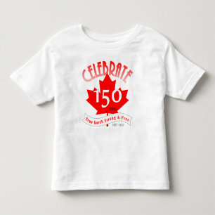 Camiseta Infantil Comemore Canadá 150 anos