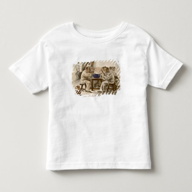 Camiseta Infantil Comendo a sopa nas casernas, 'de L'Estampe Moder (Frente)