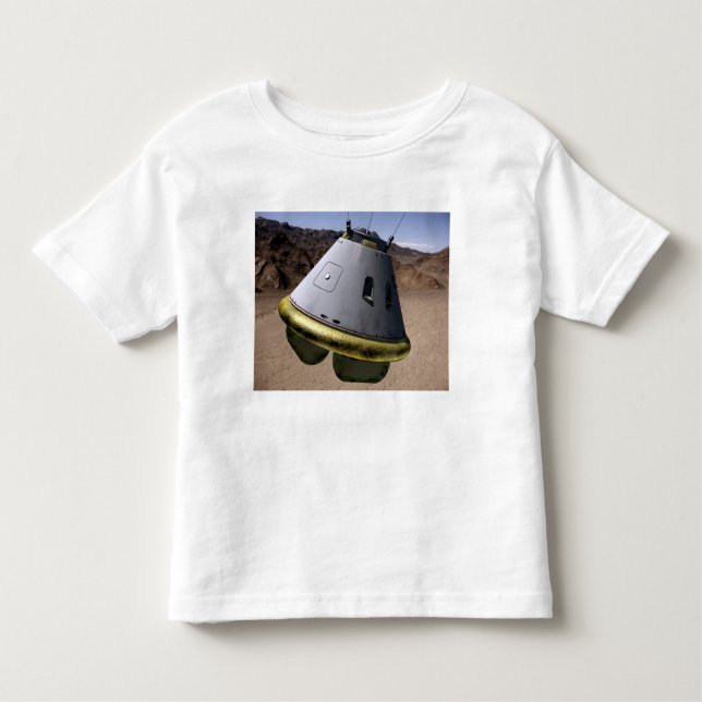 Camiseta Infantil Conceito de veículo de exploração da tripulação (Frente)