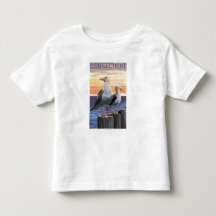 Camiseta Infantil ConnecticutSea Gulls a cena