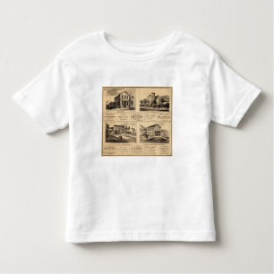 Camiseta Infantil Construções, cidade do óleo, Franklin, fazenda de
