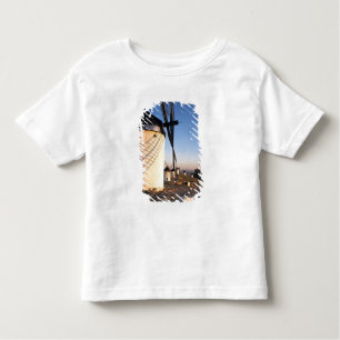 Camiseta Infantil Consuegra, La Mancha, Espanha, moinhos de vento