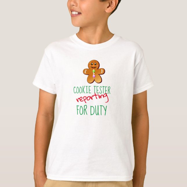 Camiseta infantil Cookie Tester Hanes TAGLESS® (Frente)