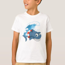 Camiseta Infantil Cool Shark Splash para Crianças