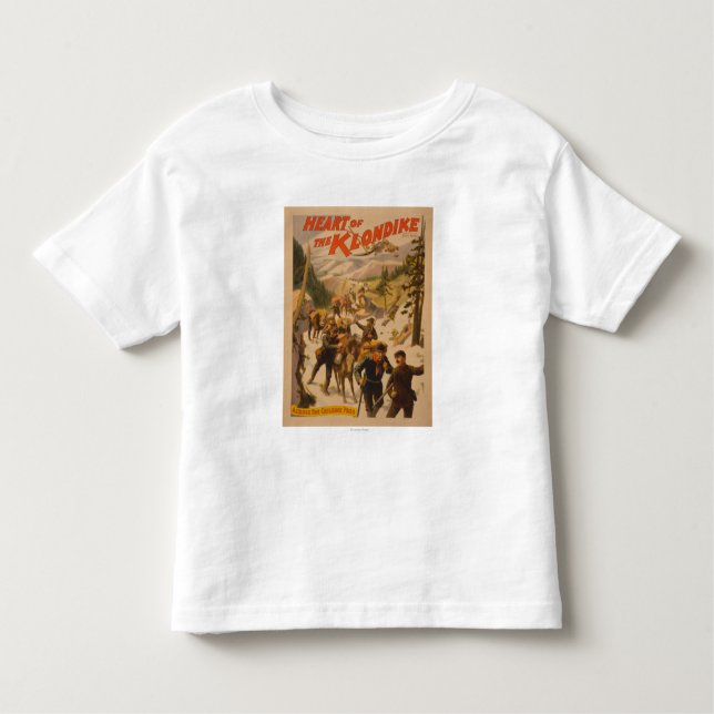 Camiseta Infantil Coração do Klondike - através da passagem de (Frente)