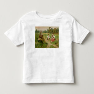 Camiseta Infantil Crianças ouvem um pastor tocando flauta