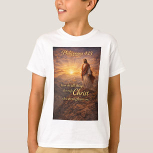 Camiseta Infantil Cristã Filipenses 4:13