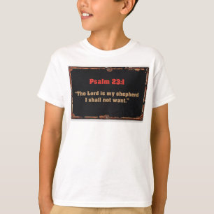 Camiseta infantil cristã versículo da Bíblia Salmo