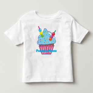 Camiseta Infantil Cupcake do Havaí azul