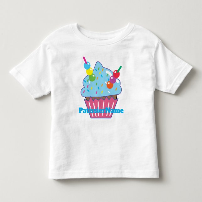 Camiseta Infantil Cupcake do Havaí azul (Frente)