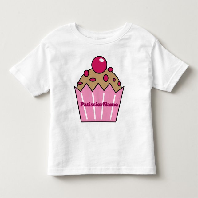 Camiseta Infantil Cupcake superior de amora (Frente)