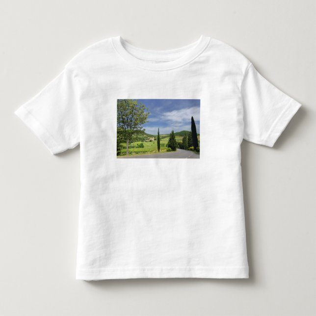 Camiseta Infantil Curvagem por estrada nacional entre ciprestes (Frente)