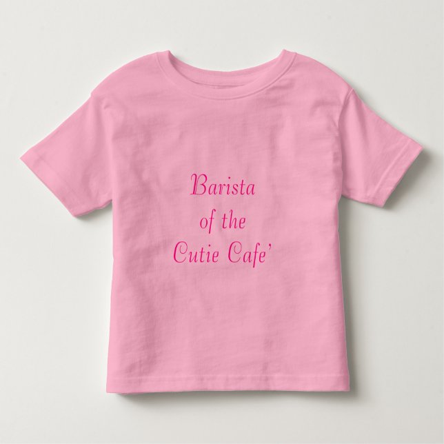Camiseta Infantil Cute Barista Da Cutie Cafe (Frente)