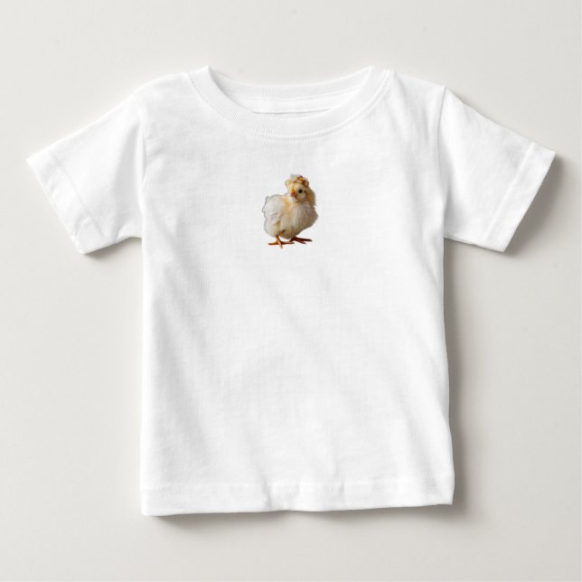 Camiseta Infantil Cute Chick para Meninas (Frente)