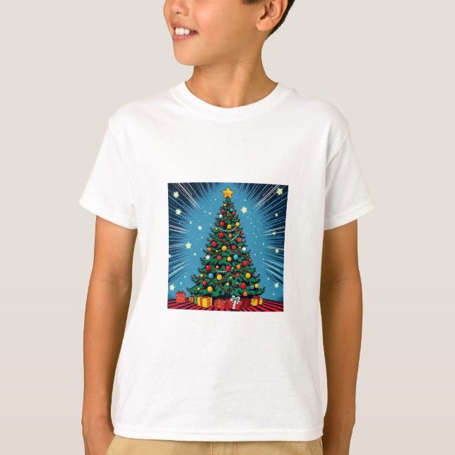 Camiseta infantil da árvore de Natal (Frente)