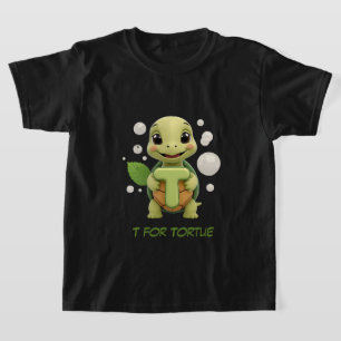 Camiseta Infantil da Tartaruga Fofa T é de Tarta