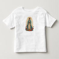 Camiseta infantil da Virgem de Guadalupe