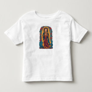 Camiseta infantil da Virgem de Guadalupe fofa