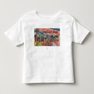 Camiseta Infantil Dallas, letra ScenesDallas de TexasLarge, TX