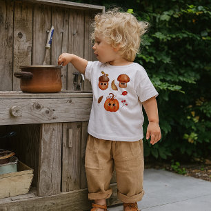 Camiseta Infantil de Amigos Fofos do Outono Kawa