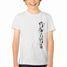 Camiseta Infantil de Amigos Pinguins Fofos — Pingu