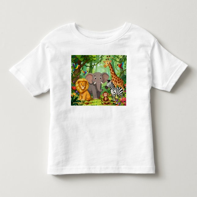 Camiseta Infantil de Animal da Selva | Camiseta de (Frente)
