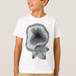 Camiseta Infantil de Arte de Linha Radial Abstrata