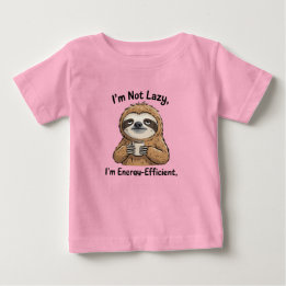 Camiseta Infantil de Bicho-Preguiça Engraçado – Nã