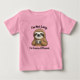 Camiseta Infantil de Bicho-Preguiça Engraçado – Nã