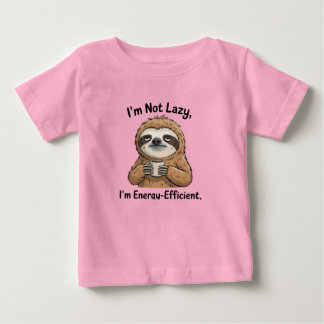 Camiseta Infantil de Bicho-Preguiça Engraçado – Nã