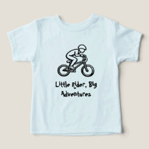 Camiseta Infantil de Bicicleta Little Rider, Big A