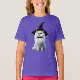 Camiseta Infantil de Bruxa Persa Branca Fofa