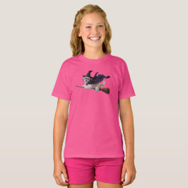 Camiseta Infantil de Bruxa Shih Tzu Fofa