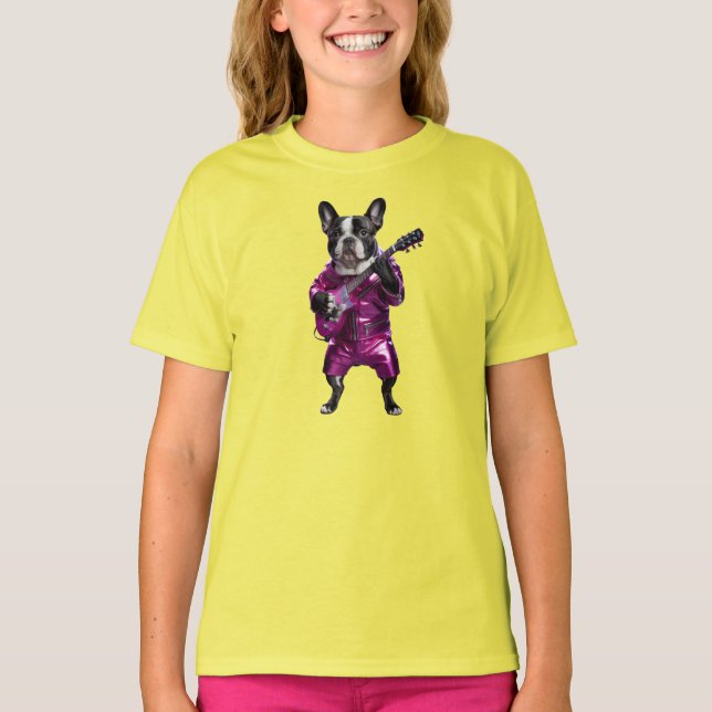 Camiseta Infantil de Bulldog Francês Fofo como uma (Frente)
