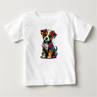 Camiseta Infantil de Cachorrinho Colorido - Um pre