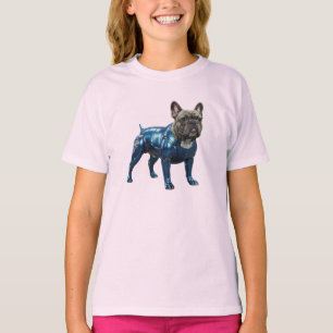 Camiseta Infantil de Cachorro Robô French Bulldog