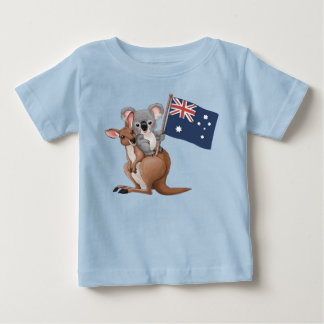 Camiseta Infantil de Canguru e Coala
