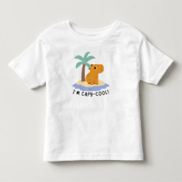 Camiseta Infantil de Capivara Fofa com Palmeira