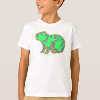 Camiseta Infantil de Capivara Neon – Animal Colori